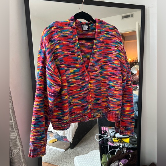 The Ragged Priest Blender Cardigan in multi-color size Small - Picture 2 of 5